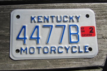 Kentucky Motorcycle License Plate 2004