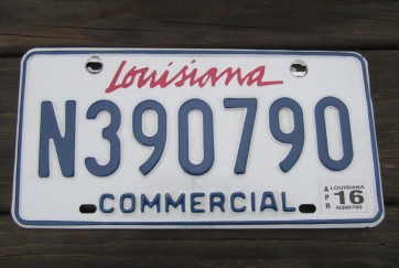 Louisiana Commercial License Plate Sportsman's Paradise 2016