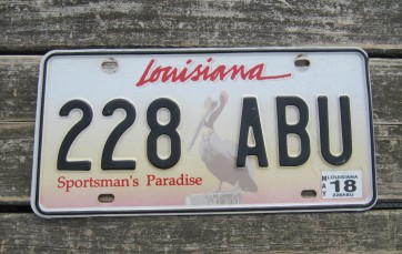 Louisiana Pelican License Plate 2018 Sportsman's Paradise 