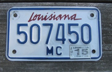 Louisiana Motorcycle License Plate Lipstick 2015