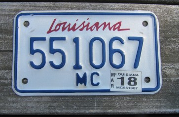 Louisiana Motorcycle License Plate Lipstick 2018