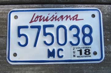 Louisiana Motorcycle License Plate Lipstick 2018