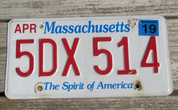 Massachusetts The Spirit of America License Plate 2019