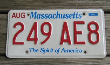 Massachusetts The Spirit of America License Plate 