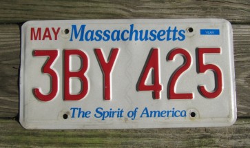 Massachusetts The Spirit of America License Plate 