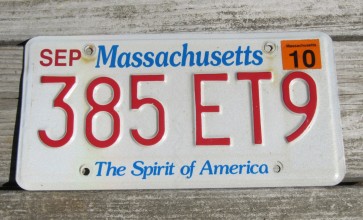 Massachusetts The Spirit of America License Plate 2010