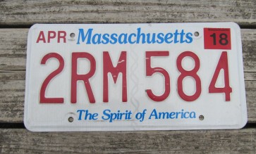 Massachusetts The Spirit of America License Plate 2018