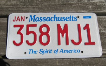 Massachusetts The Spirit of America License Plate 