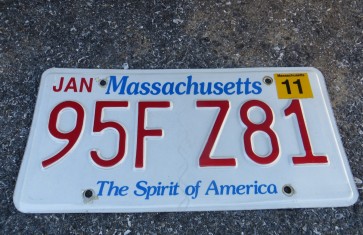 Massachusetts The Spirit of America License Plate 2011