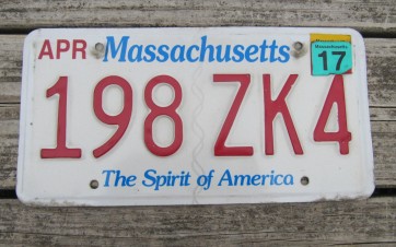 Massachusetts The Spirit of America License Plate 2017