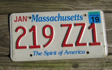 Massachusetts The Spirit of America License Plate 2019