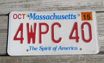 Massachusetts The Spirit of America License Plate 2015