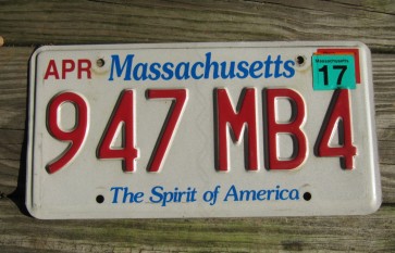 Massachusetts The Spirit of America License Plate 2017