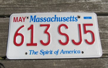 Massachusetts The Spirit of America License Plate 