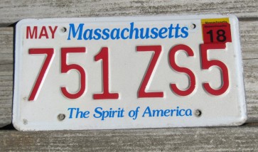 Massachusetts The Spirit of America License Plate 2018