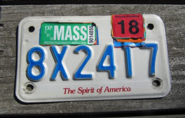 Massachusetts Motorcycle License Plate 2018