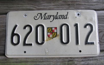 Maryland Sheild License Plate 