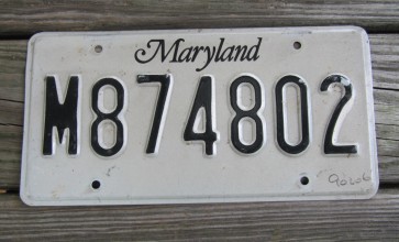 Maryland Website License Plate
