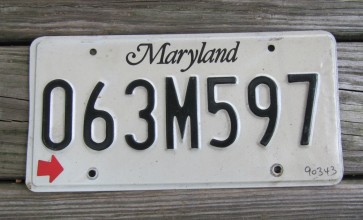 Maryland Website License Plate