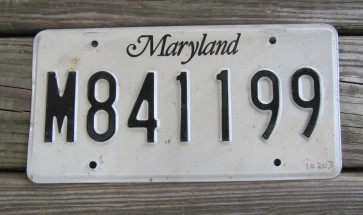 Maryland Website License Plate