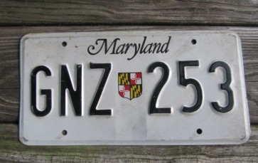 Maryland Sheild License Plate 