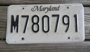 Maryland Website License Plate