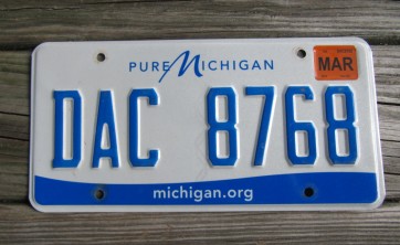 Michigan Pure Michigan License Plate 2015