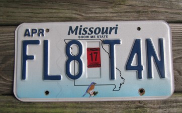 Missouri Blue Bird License Plate 2017 Show Me State 