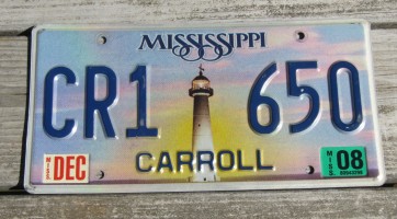 Mississippi Lighthouse License Plate 2008