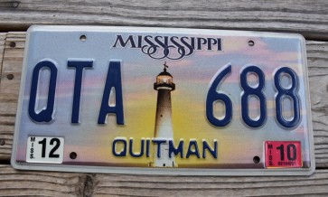 Mississippi Lighthouse License Plate 2010