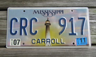 Mississippi Lighthouse License Plate 2011