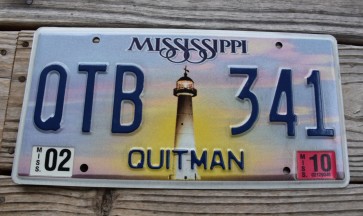 Mississippi Lighthouse License Plate 2010