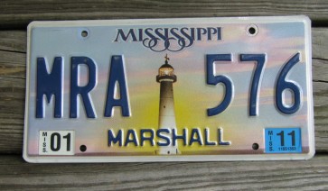 Mississippi Lighthouse License Plate 2011