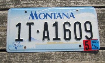 Montana Big Sky Mountains License Plate 2004