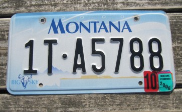 Montana Big Sky Mountains License Plate 2006