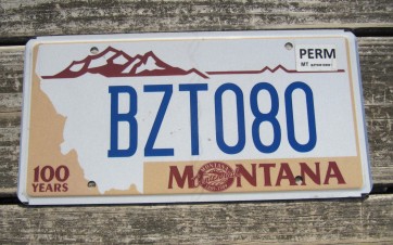 Montana Centennial License Plate