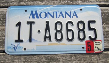 Montana Big Sky 2000 License Plate Embossed 2002