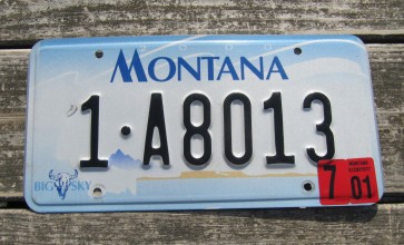 Montana Big Sky Mountains License Plate