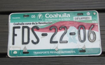 Mexico Colima Revolution License Plate FDS 22 06