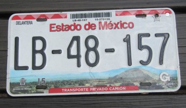 Mexico Estado De Mexico License Plate LB 48 157