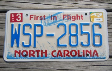 North Carolina First In Flight License Plate 2011