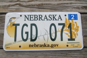 Nebraska Meadowlark License Plate Wren Bird 2014