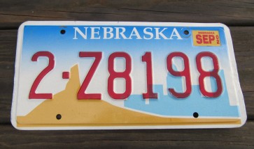 Nebraska City Mountain License Plate 2002