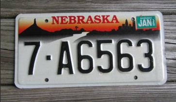 Nebraska City Scene Sunset  License Plate 1999