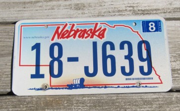 Nebraska Covered Wagon License Plate 2006