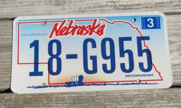 Nebraska Covered Wagon License Plate 2006