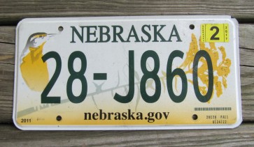 Nebraska Meadowlark License Plate Wren Bird 2017