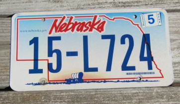 Nebraska Covered Wagon License Plate 2008