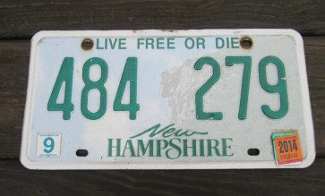 New Hampshire Old Man Of The Mountain License Plate 2014