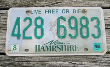  New Hampshire Old Man of The Mountain Live Free or Die License Plate 2018